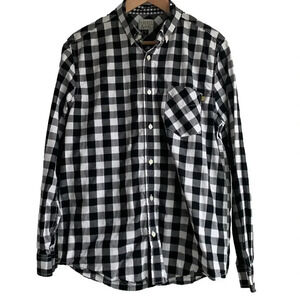 Mens Plaid Button Down Shirt Size Medium